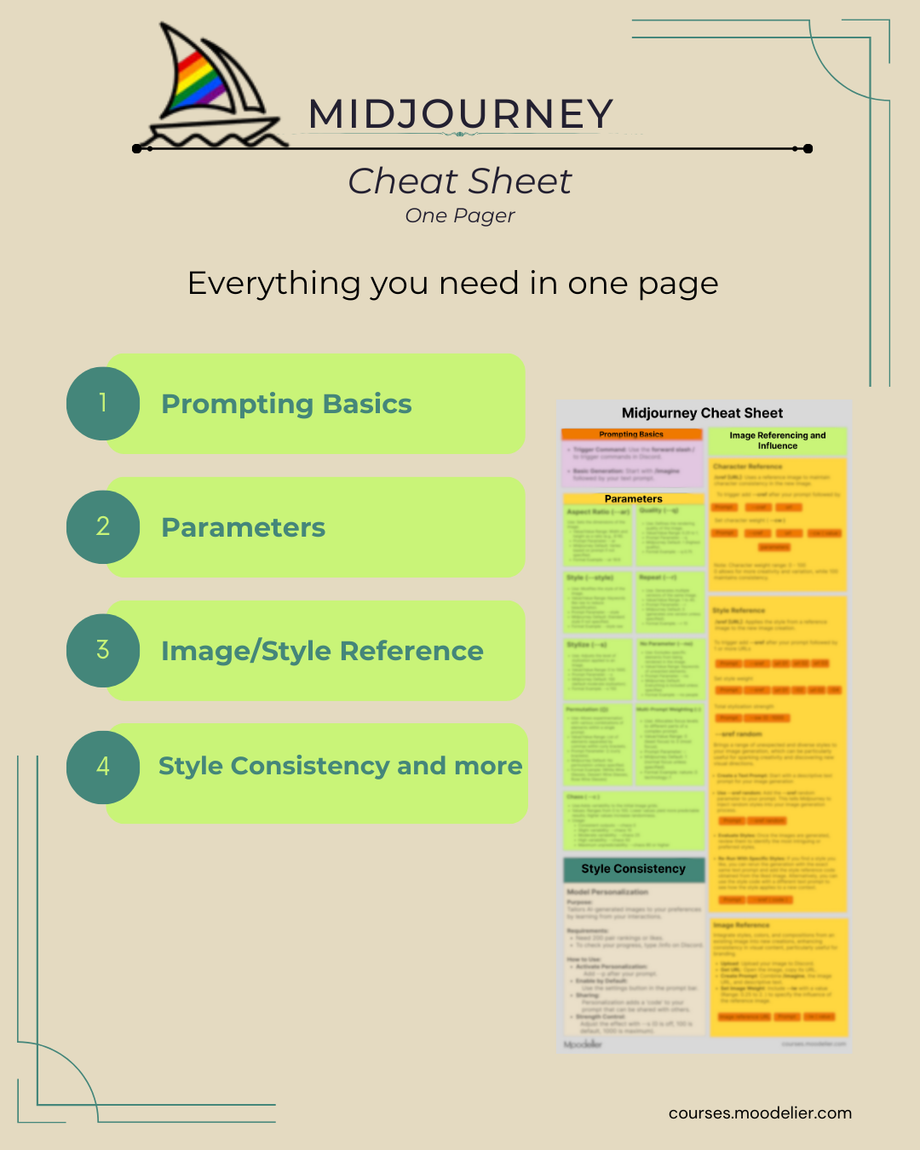 Midjounery Cheat Sheet